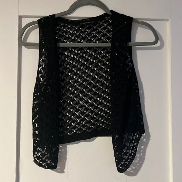 Black crochet cotton candy vest - Picture 1 of 1